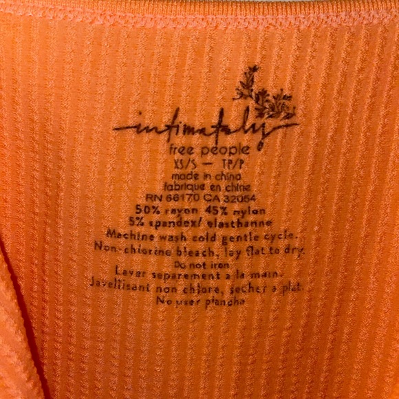 NWT Free People Solid Rib Brami Top Melon - Picture 5 of 7